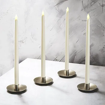 

Flickering With Remote Decoration Home Flameless Wedding Battery Operated Led White Candle Light Electronic Novelty Table Taper