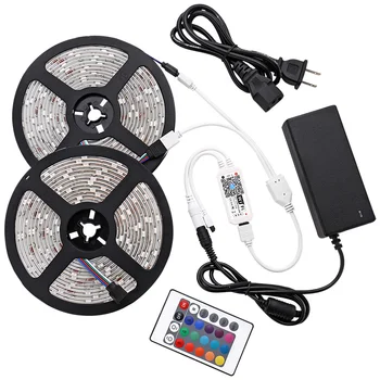 

SmartPhone APP WiFi Wireless Controlled RGB LED Tape Light Google Assistant Voice Controll Strip Lights RGB Color Changing Luces