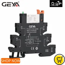 GEYA Dünne Relais Modul Schutz Schaltung 6A Relais 12VDC/AC oder 24VDC/AC ODER 230VAC Relais Sockel 6,2mm dicke