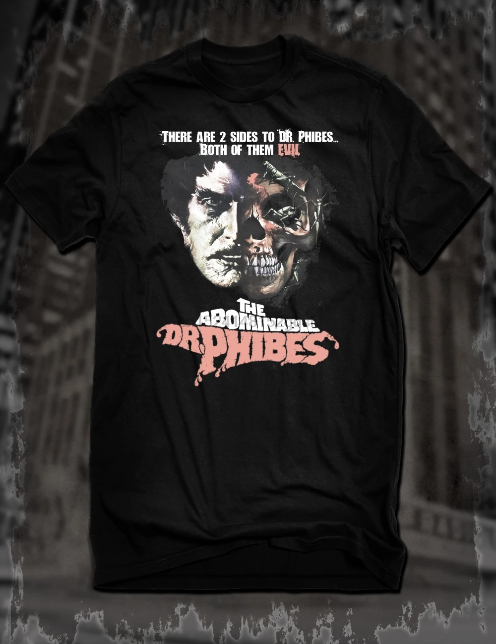 Новая Черная Abominable Dr Phibes футболка культовый ужас фильм тройник Винсента цена