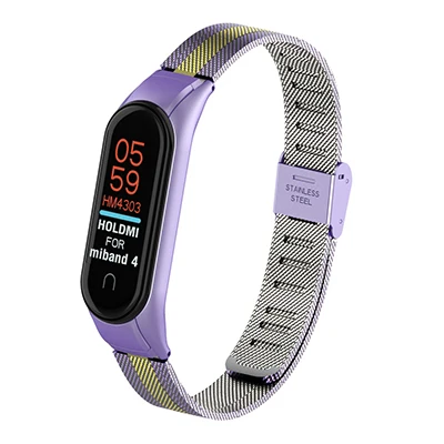 for mi band 3 4 Металлический ремешок для Xiaomi mi 4 3 браслет из нержавеющей стали для Xiaomi mi 4 3 браслет для mi Band 4 - Цвет: for mi band 3 4