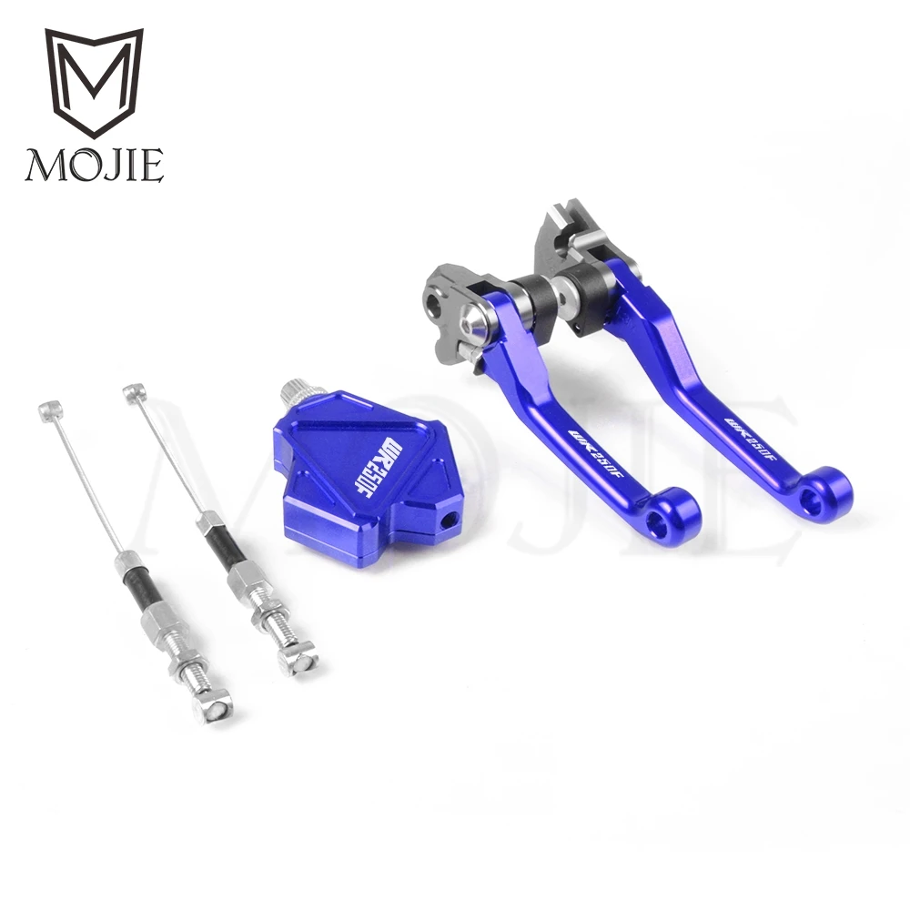 Для YAMAHA WR250F WR 250F 250 WR250 F 2005- Мотокросс ЧПУ поворотный тормоз трюк рычаг сцепления легко тяните кабель системы Dirtbike - Цвет: WR250F 17-18 Blue