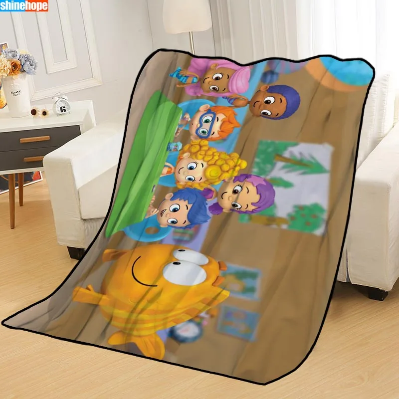 Новое поступление Bubble Guppies одеяло s печать мягкий сон одеяло на дом/диван/офис портативный дорожный Чехол Одеяло 100X125 см - Цвет: Blanket 5