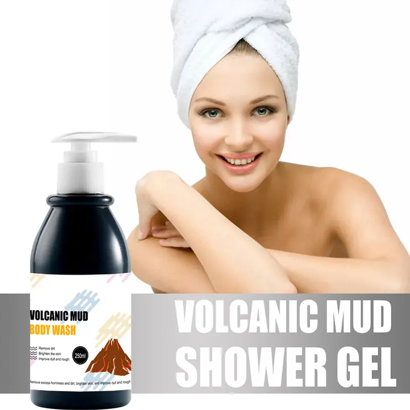 Volcanic Mud Shower Gel Whole Body Wash Fast Whitening Deep Skin Clean