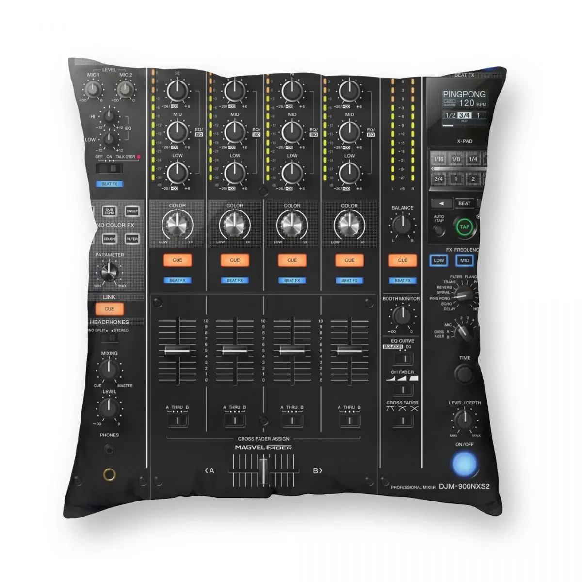 

DJ микшер NXS2 квадратная подушка чехол полиэстер Лен бархат печатный молния Декоративная Подушка Чехол Чехлы на подушки для дома 18"