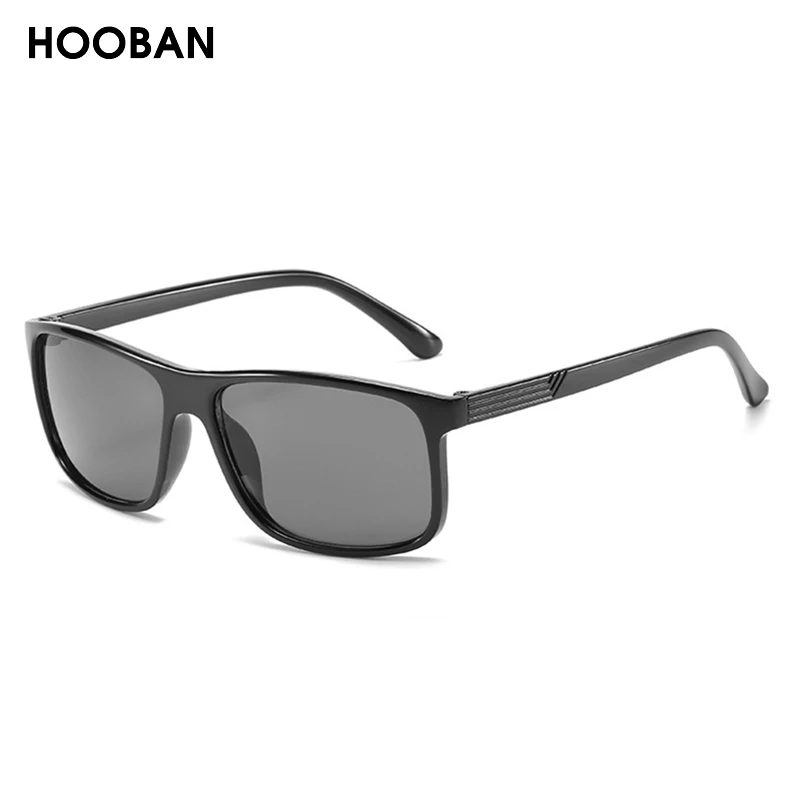 Очки солнцезащитные HOOBAN мужские прямоугольные Модные Винтажные солнечные очки в