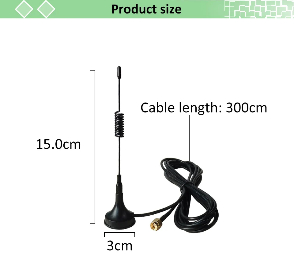 20 шт. 5dbi 433 МГц телевизионные антенны 433 antena GSM SMA разъем с магнитной база для радио усилитель сигнала беспроводной ретранслятор