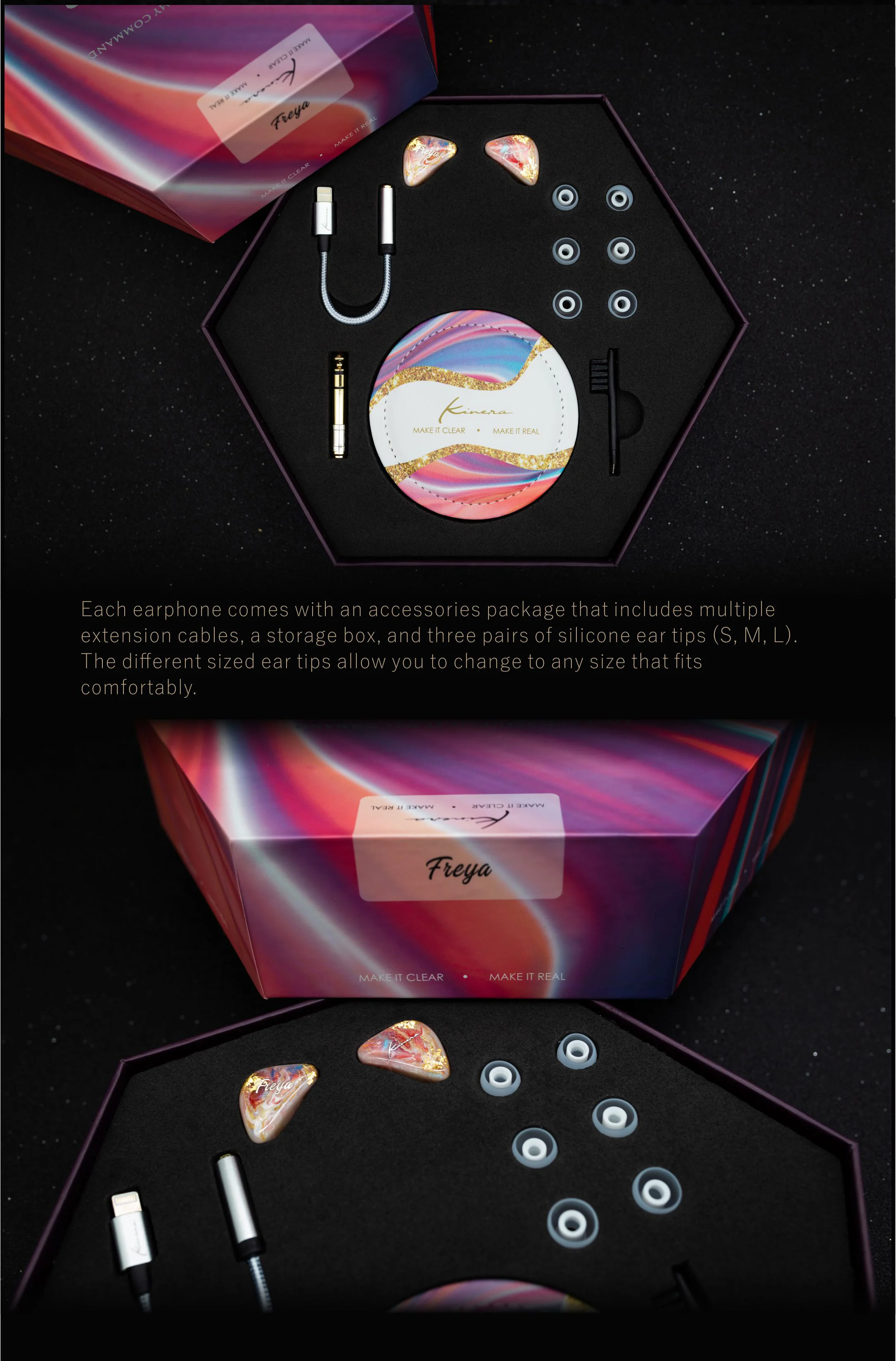 KINERA Freya Headphone 3BA+1DD Hybrid Hand Painted