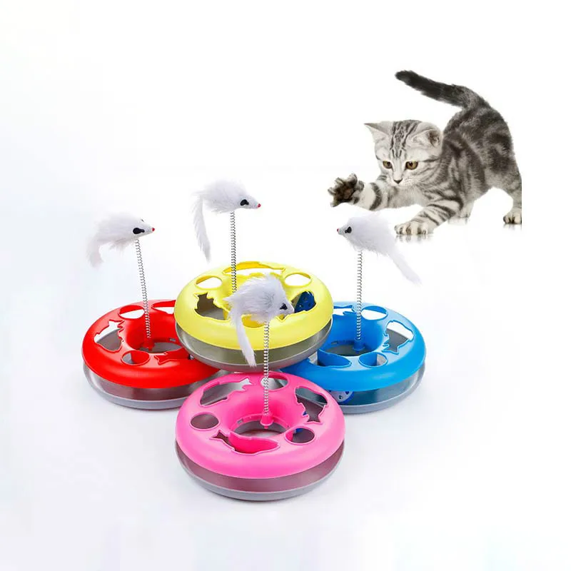 

Pet cat training toy funny single layer entertainment board mouse pet interactive toys supplies 5 colors for gifts