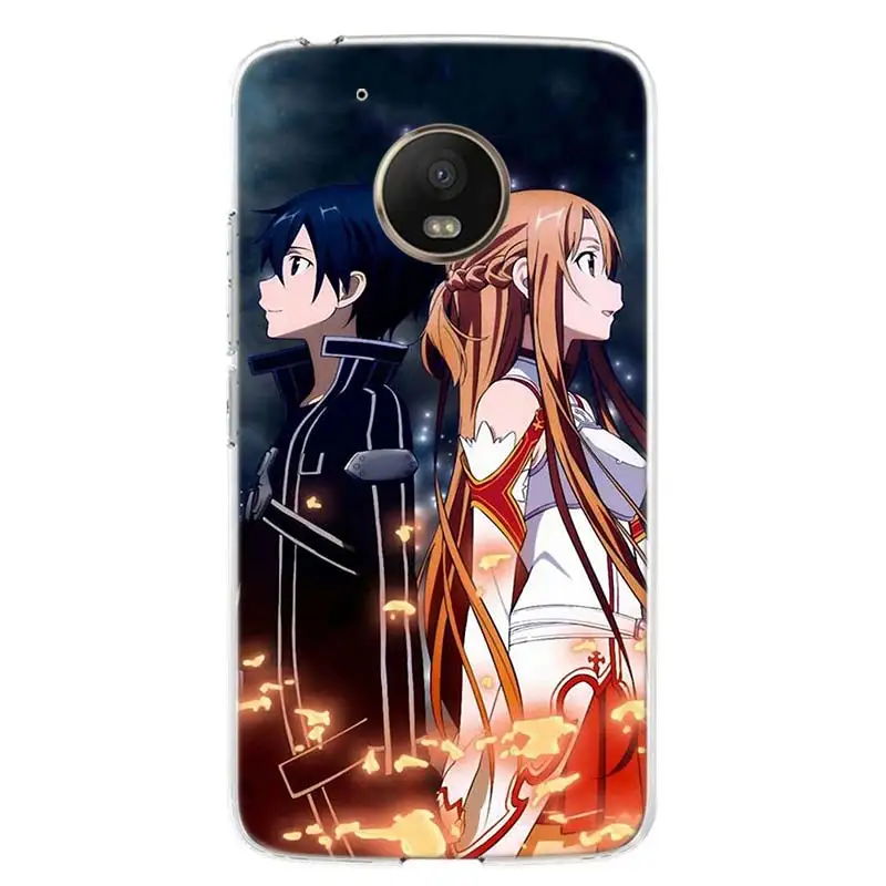 TW214-6 Sword Art Online kiito чехол для телефона для Motorola Moto G7 G6 G5S G5 E4 Plus G4 E5 Play power EU Подарочный чехол с рисунком - Цвет: TW214-6