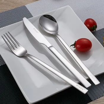 

Classic Cutlery Set Stainless Steel Tableware Dinner Set Dishes Spoons And Forks Knife Kitchen Conjunto De Talheres Decor BD50CJ