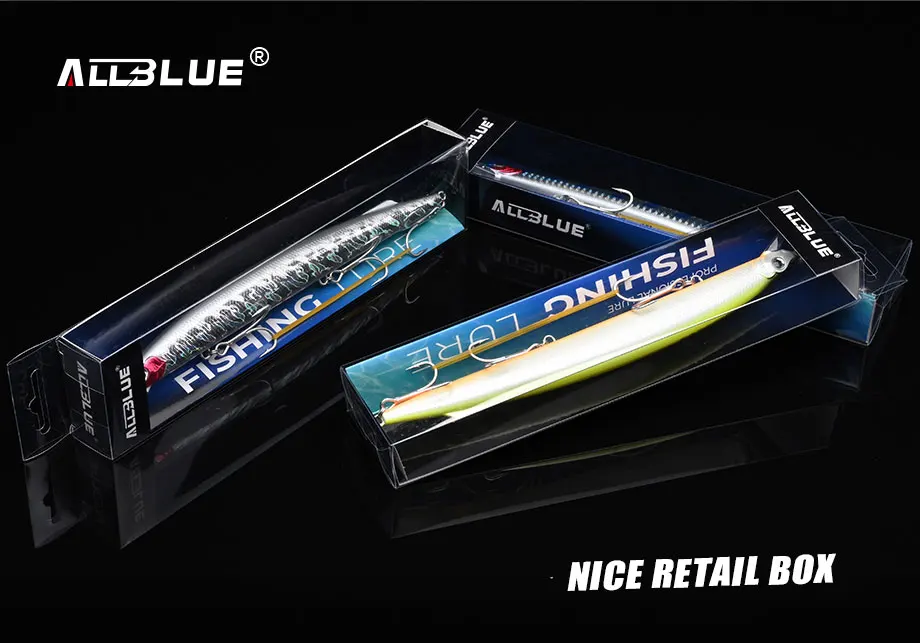 ALLBLUE SPRINT 195S Sinking Minnow Longcast Jerkbait Angelköder 195mm 35G Off Shore Salzwasser Wolfsbarsch Kunstköder Tackle – Detail 9