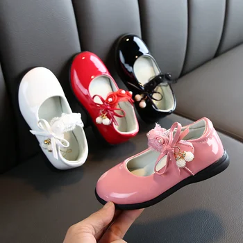 

Fashion Kids Shoes Girls Princess Dancing Shoes Flowers Sweet Spring Autumn Baby Toddler Shoes Children Wedding Shoes