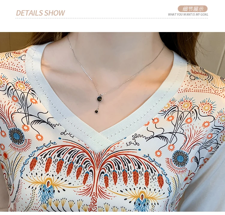 Mode patchwork Frauen T-shirts bodenbildung shirts Neue Frühling Damen Tees Langarm Tops – Detail 12