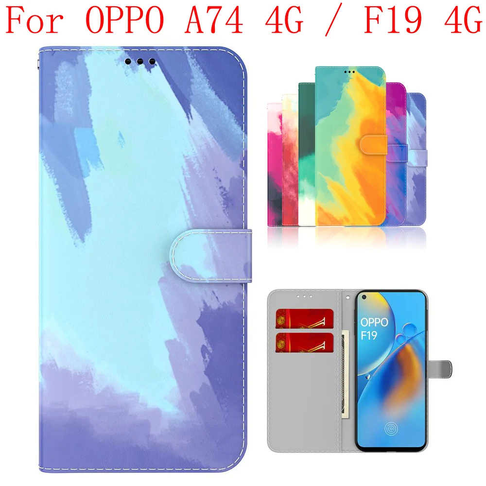 Custodia Sunjolly Per Oppo A74 4G F19 4G Portafoglio Flip Pu Custodia Per Telefono Cover Coque Capa Oppo A74 4G F19 4G Custodia