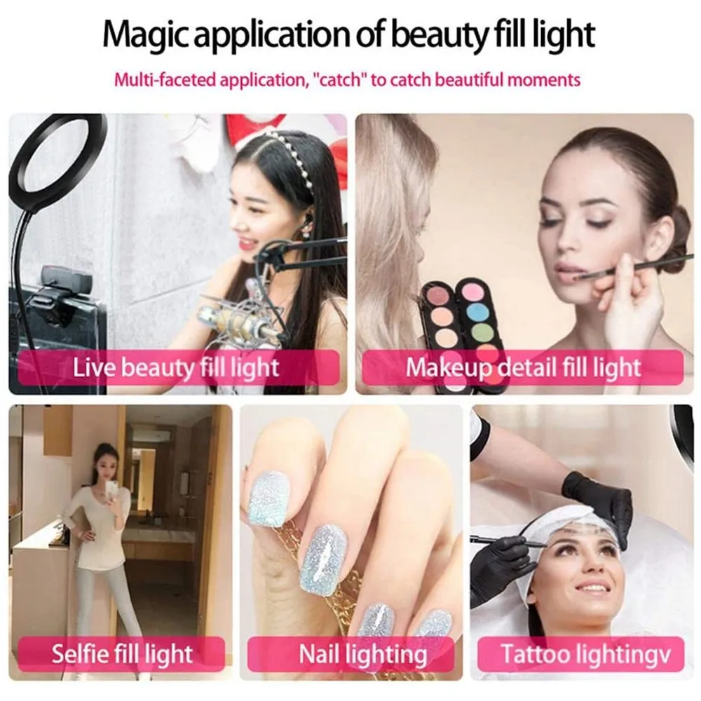 Selfie Ring Light with Cell Phone Holder Stand (7)