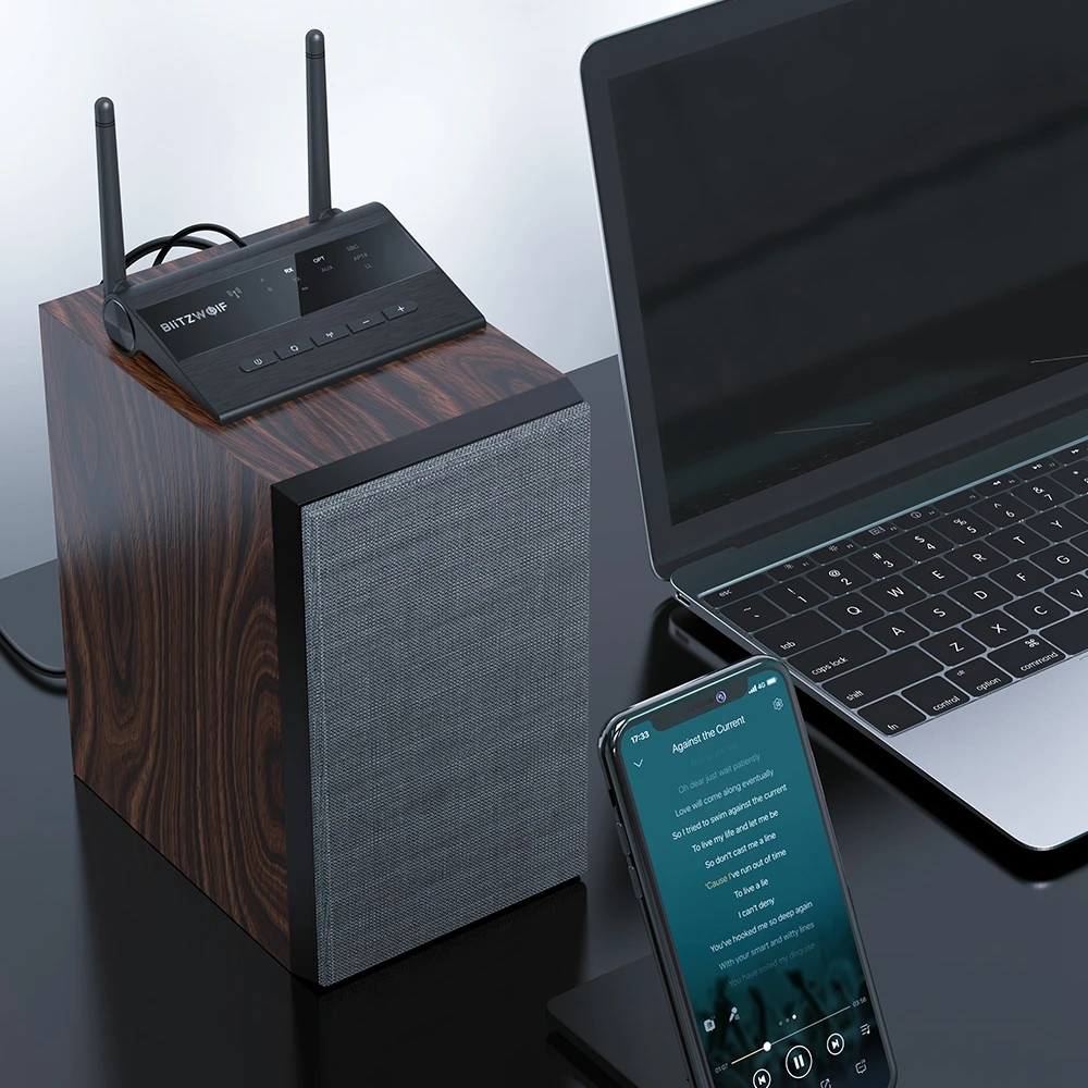  Blitzwolf adaptador inalámbrico bluetooth V5.0 receptor de Audio transmisor 2 en 1 portátil TX RX a