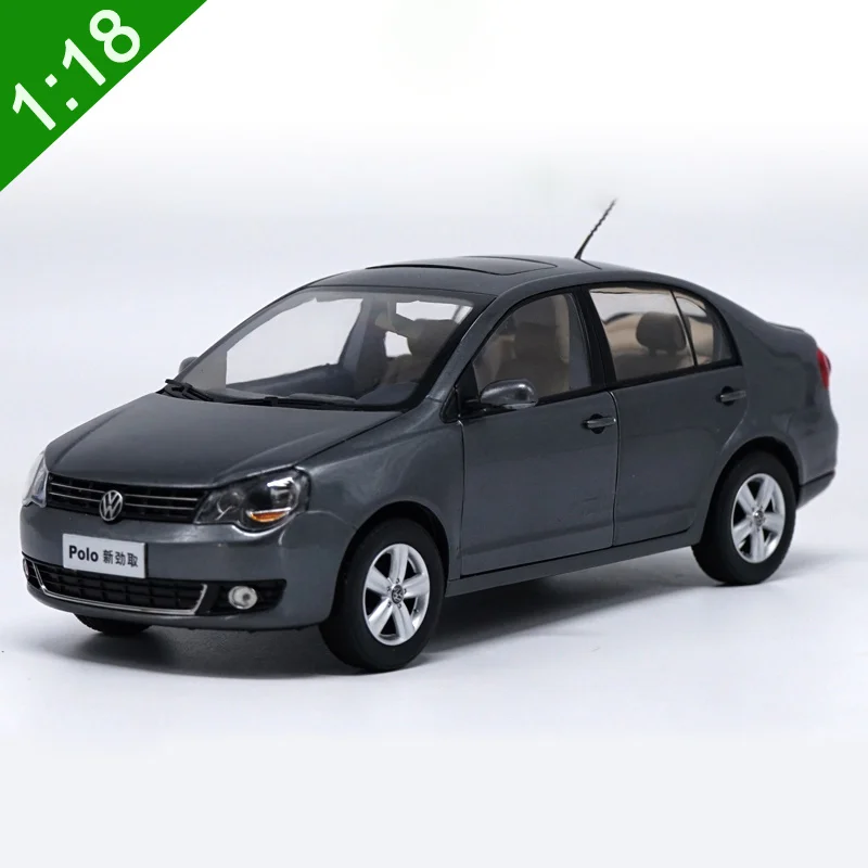 1:18 Высокая тщательная VW POLOSedan сплав модель автомобиля статические металлические модельные автомобили с оригинальной коробкой для коллекционирования подарок - Цвет: Серый