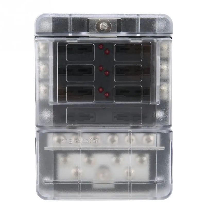 Car Boat Fuse DC32V 100A Blade Fuse Box Holder/ 12P Negative Bus Bar Screw Terminals With Blade Fuse Car Accessories New