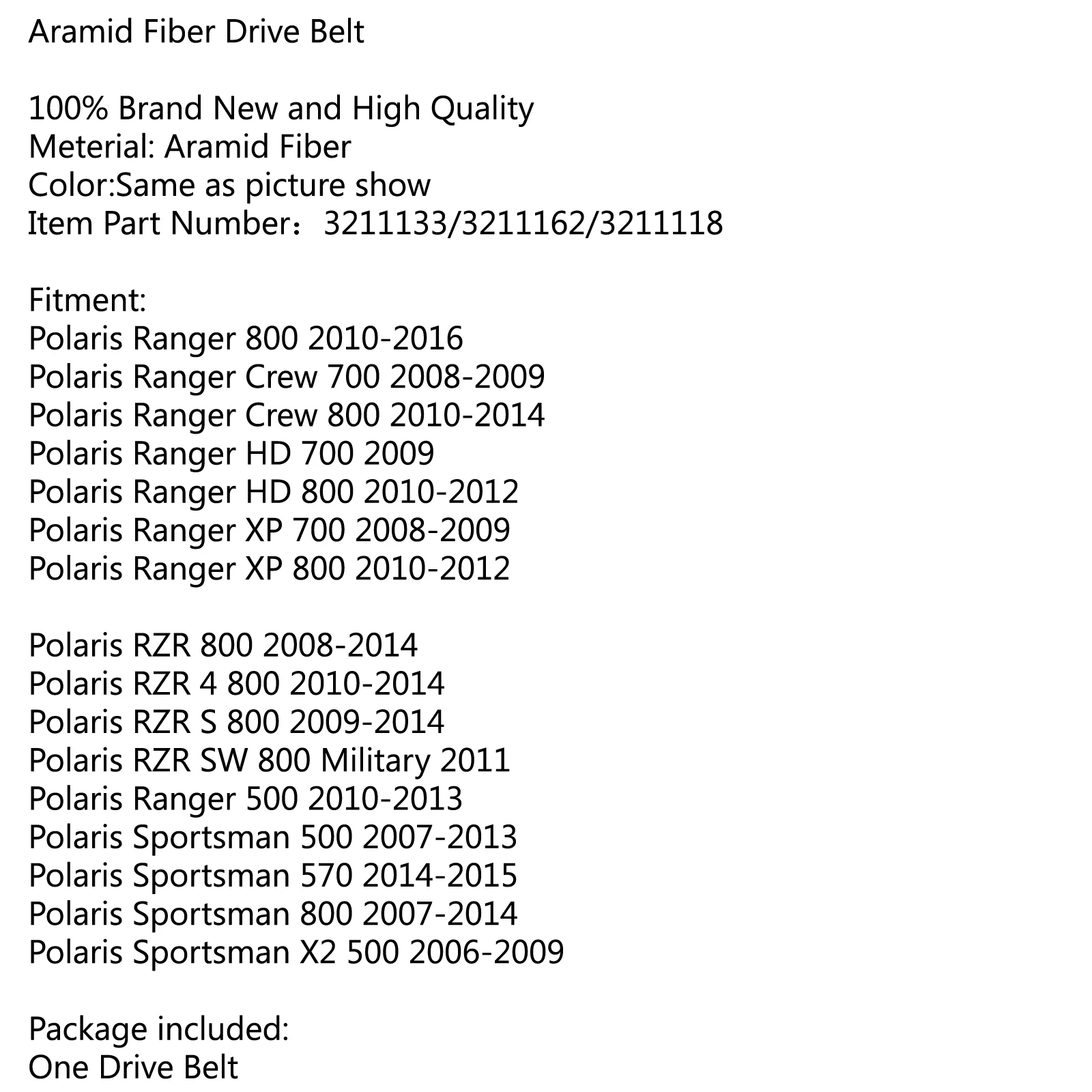 Artudatech приводной ремень для Polaris RZR 800 2008- 4 SW 800 Ranger 500 2010-2013 Sportsman X2 800