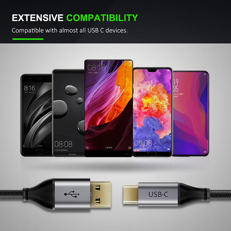 Кабель usb type-C для синхронизации и быстрой зарядки 3A для huawei mate 20 P30 Pro Xiaomi Mi 6 8 9 Tablet Macbook N219