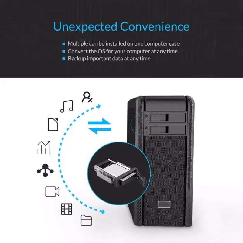 ORICO 1106SS 3,5 дюймов cd-rom пространство SATA HDD жесткий диск Мобильная вставка для полки