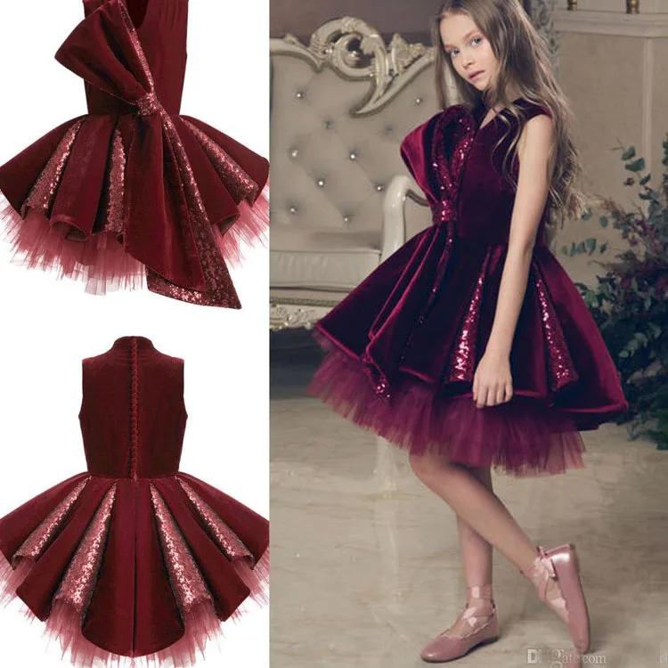 Vestido De Terciopelo Con Lentejuelas Para Niña – Manga Corta, Diseño Princesa, Ideal Para Fiestas, Cumpleaños Y Bodas