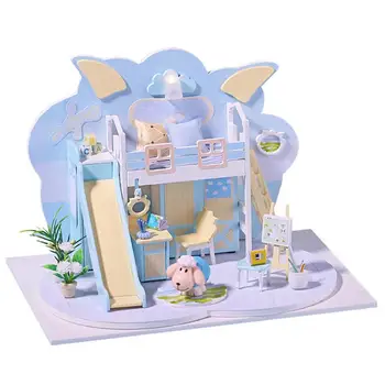 

1 Set Model Building Architecture Toy For Children DIY Small House Model Handmade Cottage Assemble Model Cute DIY House