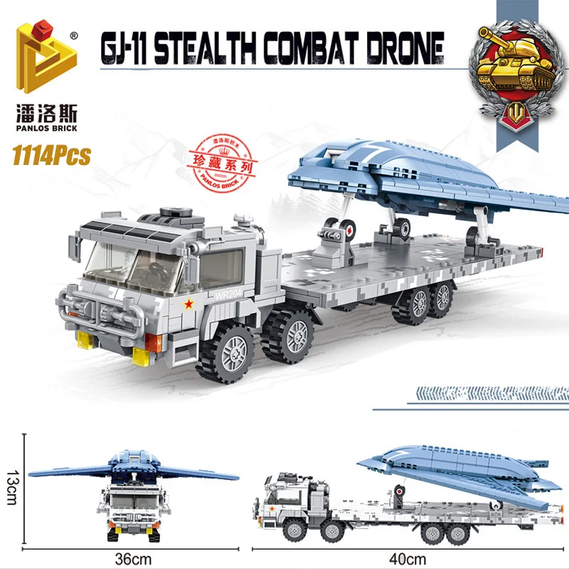 

Technic ww2 Military Building Blocks Stealth Combat Drone Moc Bricks Truck Plane DIY Toys For Kids Mini Figure Model Kit Gifts