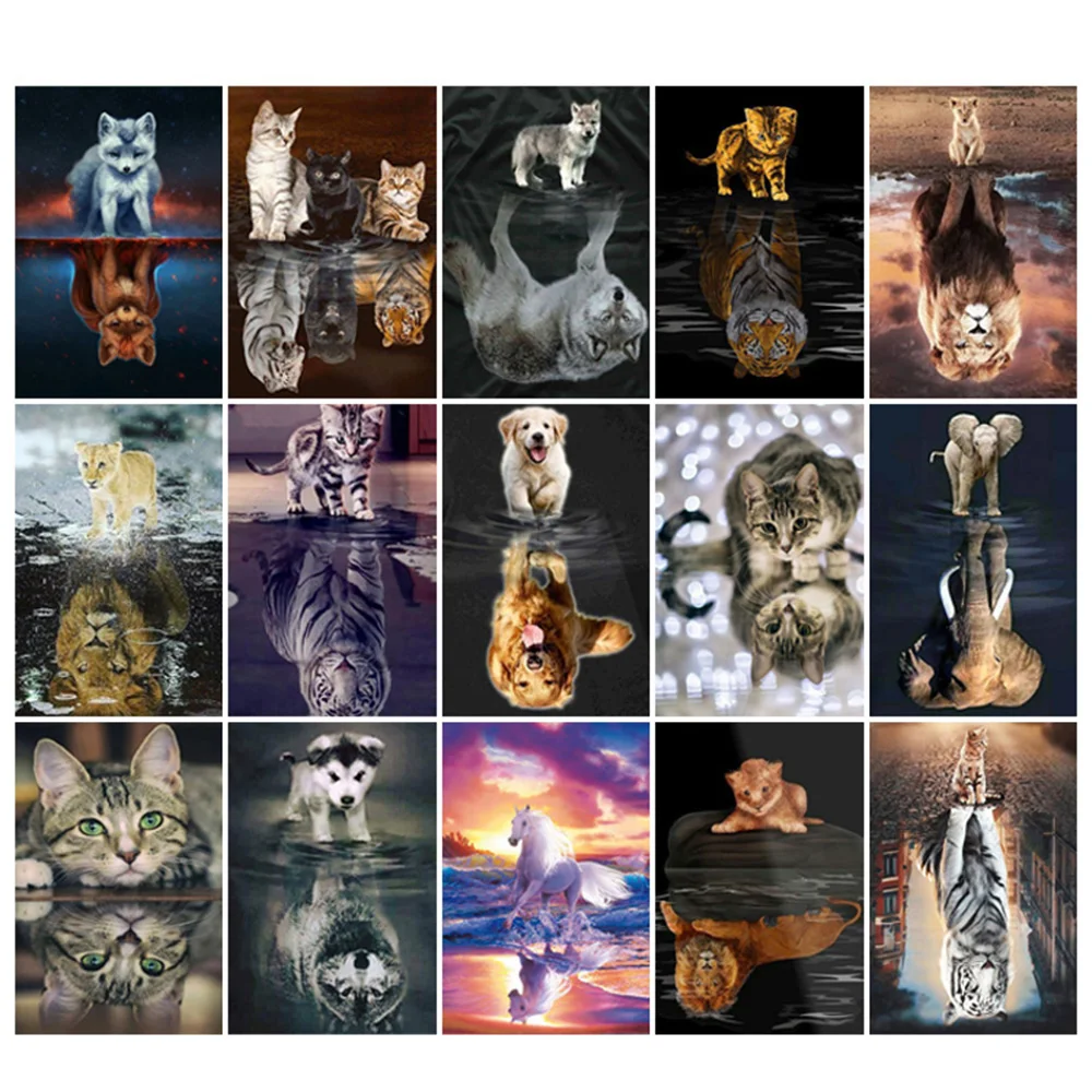 Rhinestone-Painting-Crystal-Decor-Diy-Diamond-Painting-Animal-dog-cat-lion-3D-Cross-Stitch-Pattern-Diamond