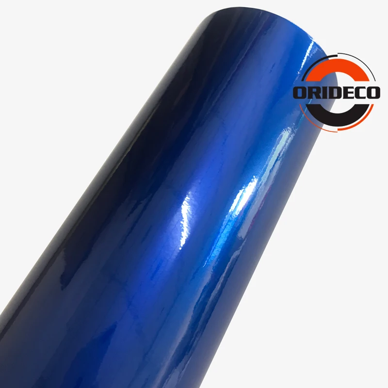 blue glossy metallic vinyl wraps car vinyl film