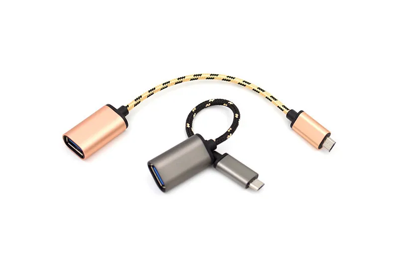 25 шт./лот OTG адаптер Micro USB кабели OTG USB кабель Micro USB к USB 2,0 для samsung LG sony Xiaomi Android телефон для вспышки Dri