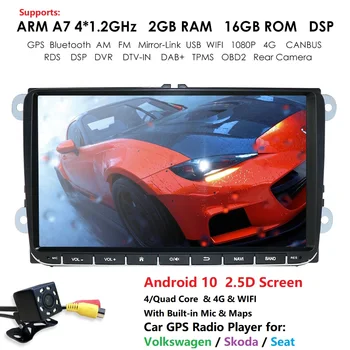 

Android 10.0 Car DVD Player Stereo 9" Radio for V W GOLF 5 Golf 6 Polo Passat CC J etta Tiguan Touran GPS Navigation Camera