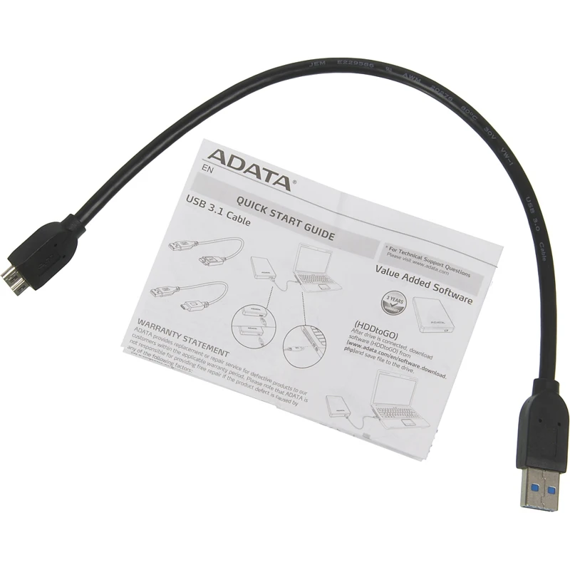 Жесткий диск A-Data USB 3.0 1Tb AHD650-1TU31-CBL HD650 DashDrive Durable 2.5" синий