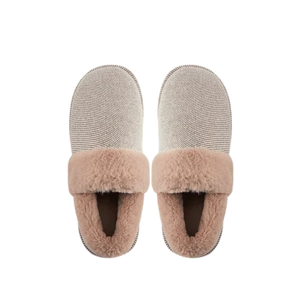 Tea Color 44-45 Xiaomi/домашняя обувь; зимние толстые тапочки из пушистой искусственной шерсти; теплая Домашняя обувь; нескользящая Бесшумная обувь для мужчин и женщин - Цвет: Tea Color 44-45