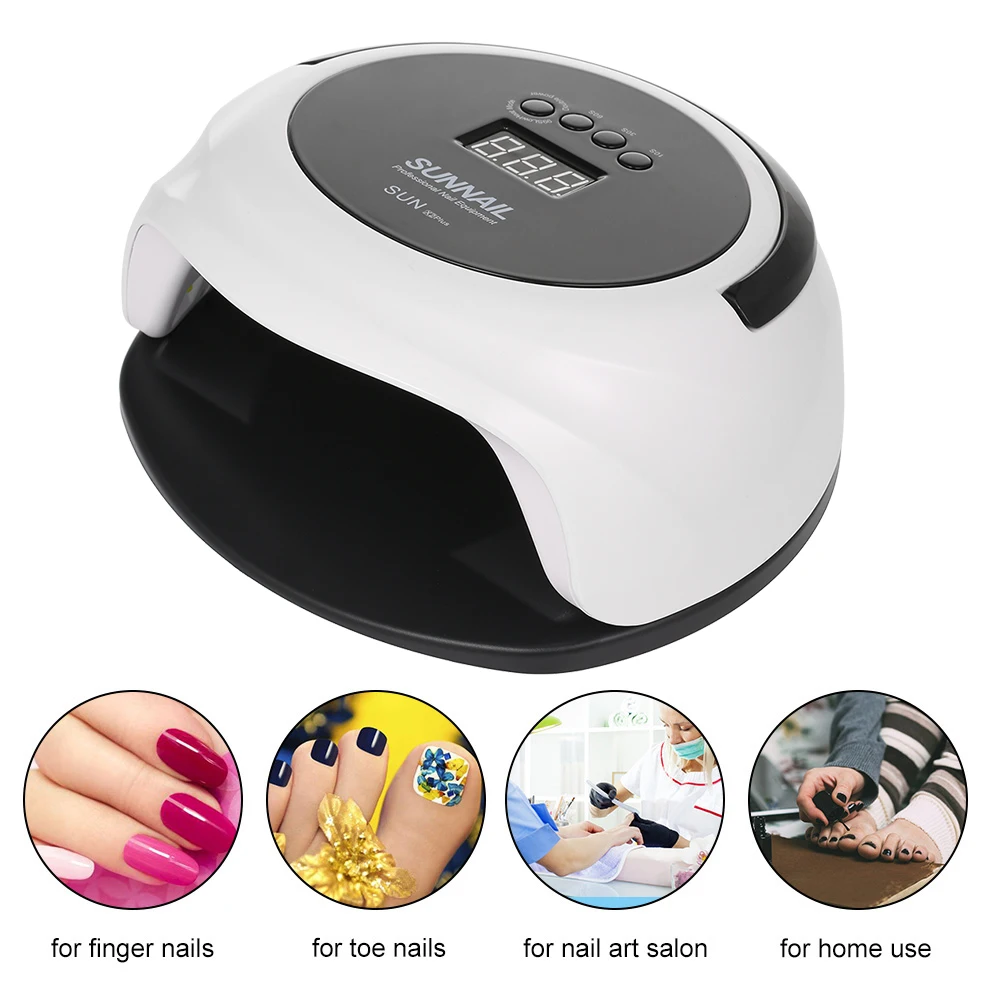 36W Smart LED Nail Dryer Lamp with 36pcs LED Light Beads Lifting Handle LCD Screen Low Heat Mode Nail Gel Curing Machine Salon