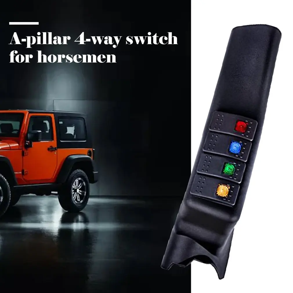 4-полюсным выключателем Управление коробка для Jeep Wrangler общий интерьер автомобиля модификации переключатель интерьерный Панель профессиональные модные Портативный