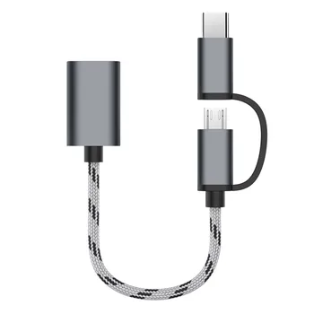 

2 In 1 Type-C Micro USB To USB Adapter USB 3.0 Interface OTG Adapter Cable Converter Adapter Data Cable Mobile Phone Accessories