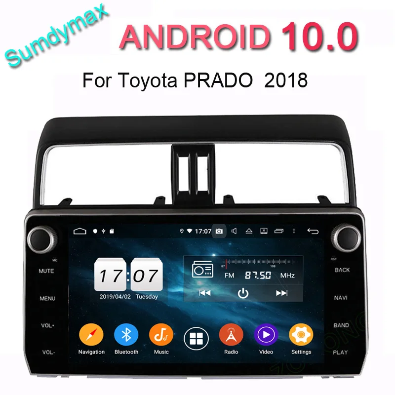 10 1 дюймовый сенсорный экран android car raido gps плеер для toyota prado 2018 с автомобильным