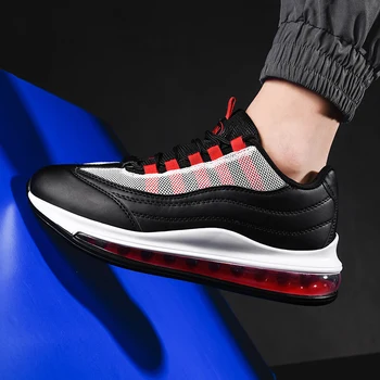 

Air Cushion Damping Fashion Leopard Loafers Lace Up Canvas Shoes For Men Flat Driving Shoes Non-Slip Sneakers tenis masculino