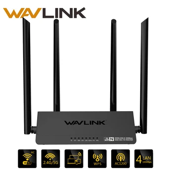 

Wavlink 521R2P WiFi Router 2.4GHz 300Mbps 4x5dbi High Gain Antennas Wireless Wi-Fi Repeater Smart APP Control UK EU US AU Plug