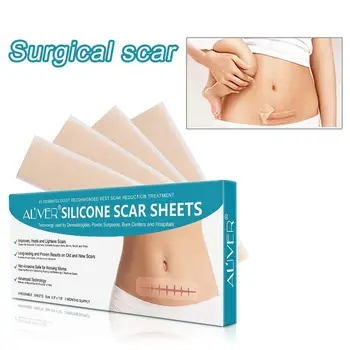 

4 pcs/Box Surgical Scar Removal Patch Acne Gel Scar Therapy Silicone Patch Remove Trauma Burn Sheet Skin Scar Repair