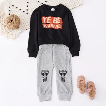 

Children's autumn suit 2020 new 2-8-year-old boys and girls letter printed Pullover Sweater casual pants 2-piece set