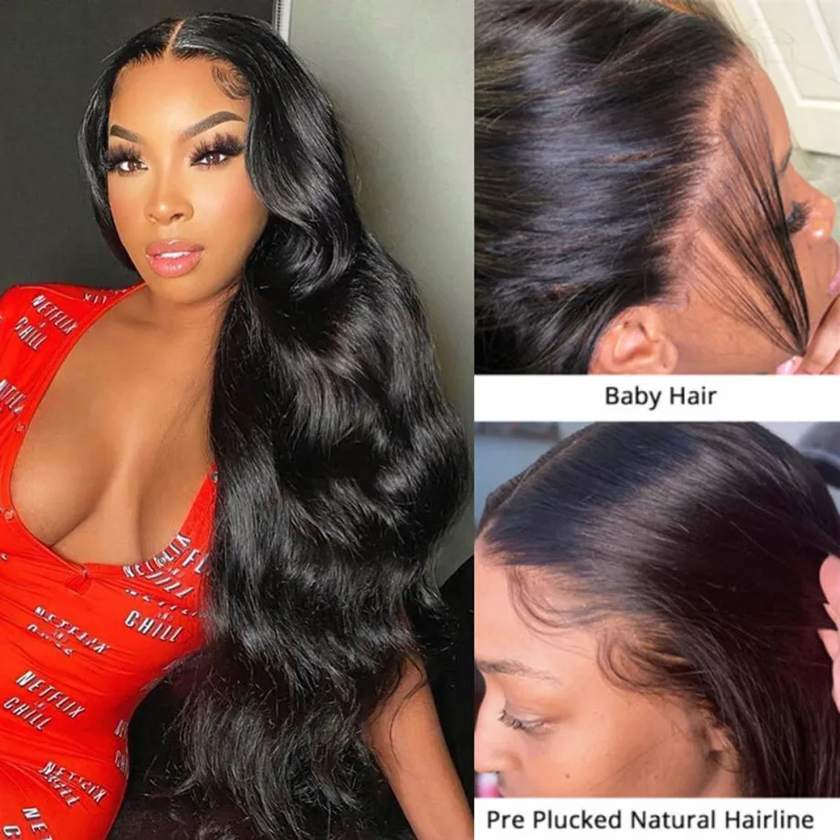 30 40 inch Body Wave Lace Wig 13x6 Lace Frontal Human Hair Wigs Brazilian Loose Water Wave 5x5 Lace Closure Wig for Black Women image_2