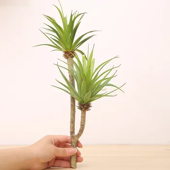 

Living Room Imitation Flowers Wall Background Green Succulents European Style Artificial Flower Imitation Flowers 2 Fork Flag Le