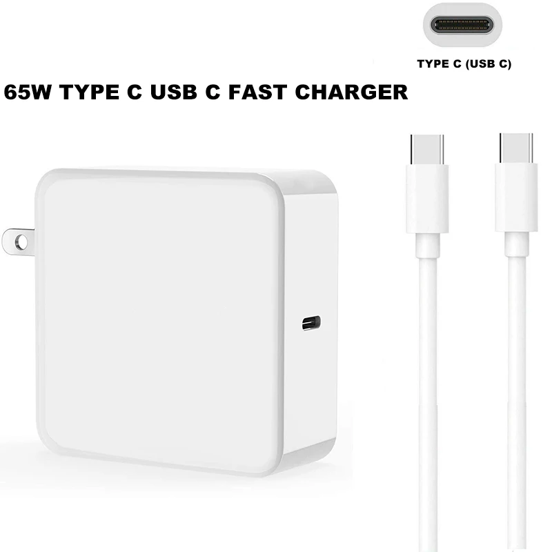 65W TYPE USB C Power Adapter Charger Type C Wall Adapter Power Fast Charge for font