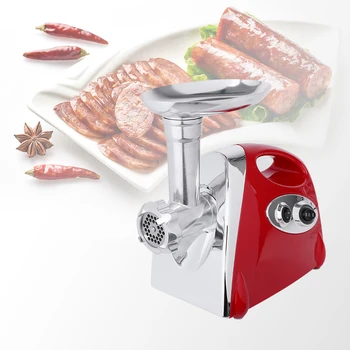 

High Quality Electric Meat Grinder Sausage Maker with Handle For Family Kitchen Red Poultry Tools