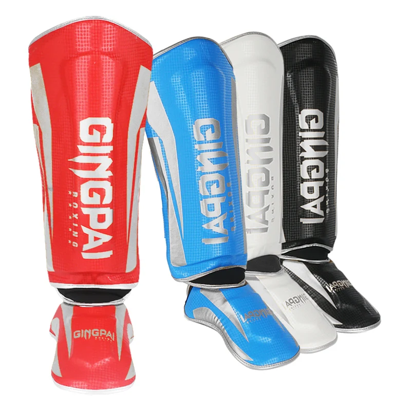 Adult Muay Thai MMA Kickboxing Taekwondo Shin Guard Instep Ankle Protectors Martial Arts Kick Boxing Legging shin guard pads kickboxing shin guards kickboxing leg guards