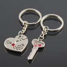 

Heart Key Keychain Cute Lovers Couples Key Chain Ring Cover Holder Trinket Chaveiro Llavero Sleutelhanger Brelok Anahtarlik Gift