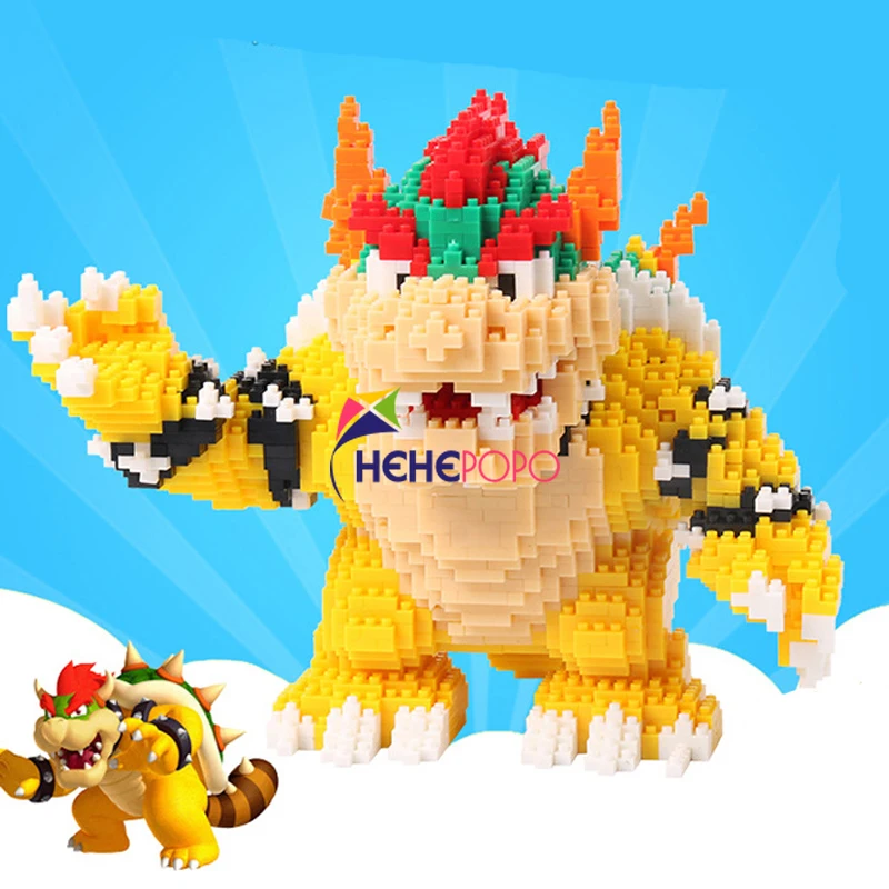 2200 шт. 21822 алмазные блоки мультяшные фигурки Koopa King аниме микро DIY строительные